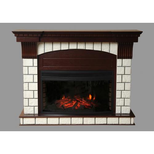 Каминокомплект Master Flame Фаэтон (темный дуб)+Firespace 33W S IR Каминокомплект Master Flame Фаэтон (темный дуб)+Firespace 33W S IR в Нижневартовске